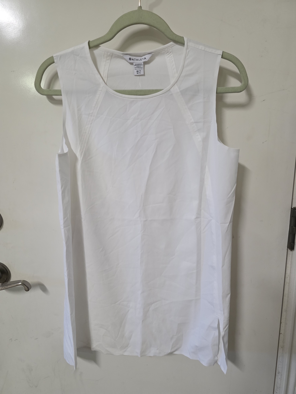 Athleta White Sleeveless Scoop Neck Tunic